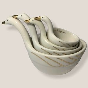 Anthropologie Gold Geese Measuring Cups